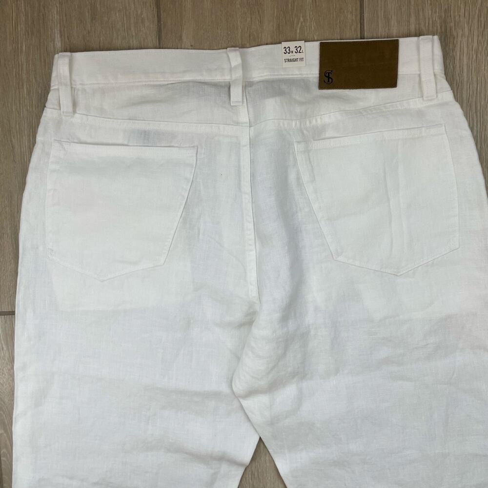Todd Snyder NWT White Vintage Straight Fit 5-Pocket Linen Pants Men's 33/32 - Picture 7 of 14